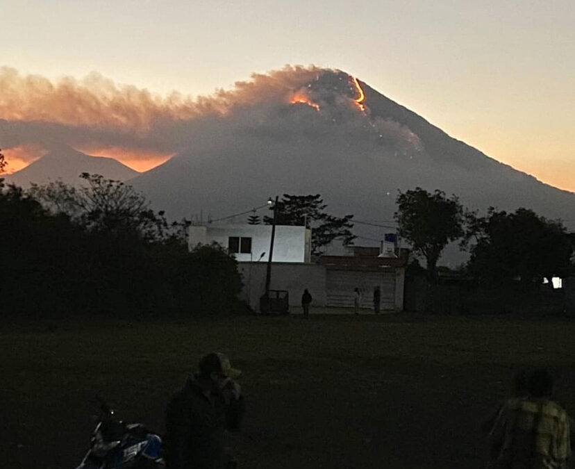 Wildfires Rage on Volcano Agua
